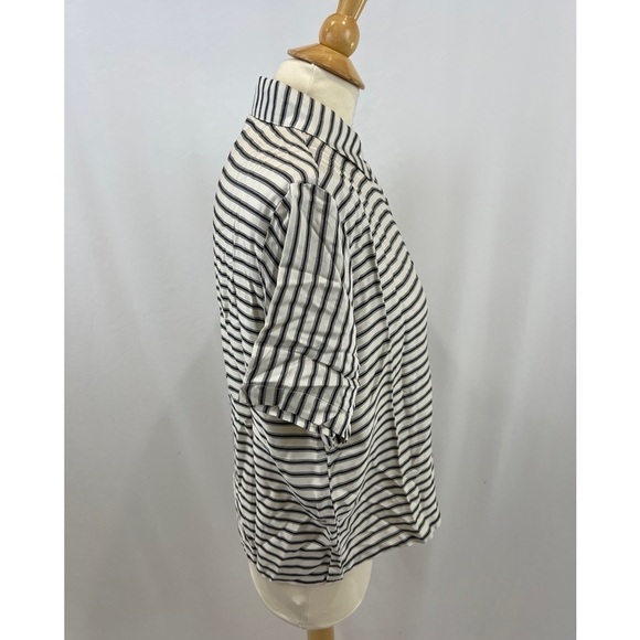 RVCA Sunday Collection Take It Easy Striped Button Up Shirt Blouse - Picture 8 of 12